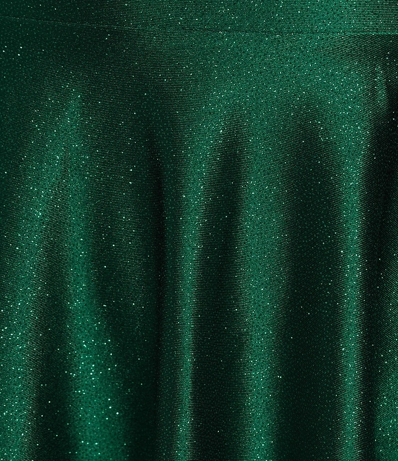 Honey and Rosie Glitter Lace-Up Back Fit & Flare Mini Dress