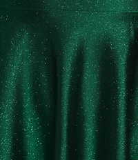 Honey and Rosie Glitter Lace-Up Back Fit & Flare Mini Dress