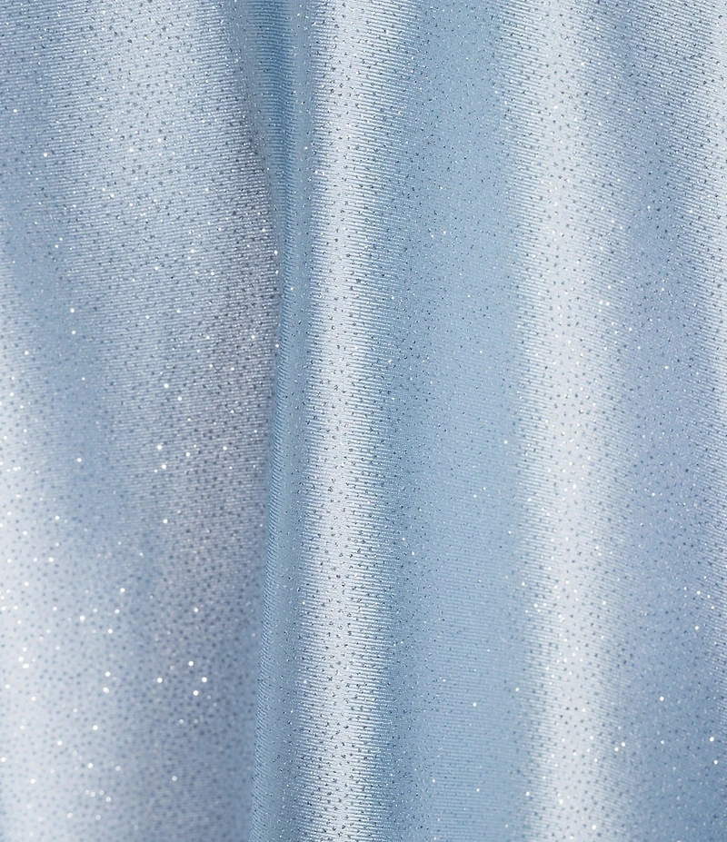 Honey and Rosie Glitter Lace-Up Back Fit & Flare Mini Dress