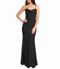 Honey and Rosie Glitter Strapless Pleated Mesh Corseted Mesh Shirred Side Slit Dress