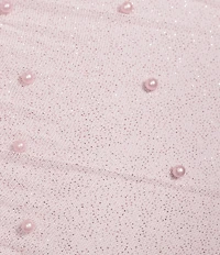 Honey and Rosie Glittered Faux Pearl Shirred Bodycon Dress