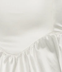 Honey and Rosie Glittered Strapless Tiered Fit And Flare Lace Up Back Dress