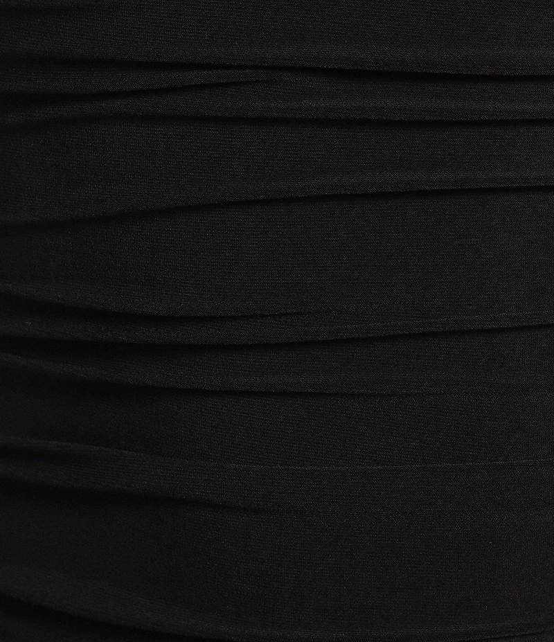 Honey and Rosie Halter V-Neck Drop Waist Handkerchief Hem Dress
