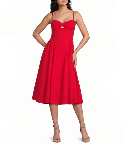 Honey and Rosie Keyhole Front Fit And Flare Midi Dress
