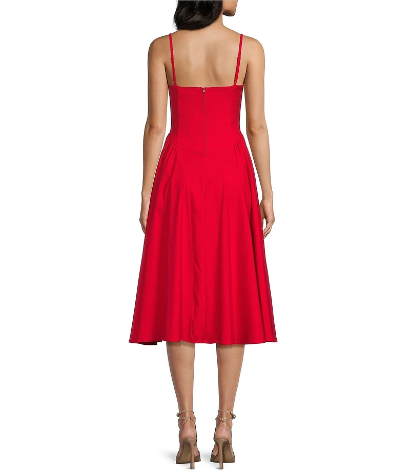 Honey and Rosie Keyhole Front Fit And Flare Midi Dress