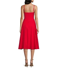 Honey and Rosie Keyhole Front Fit And Flare Midi Dress