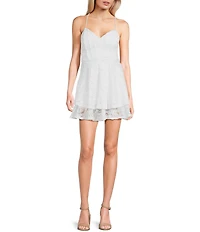 Honey and Rosie Lace Bra Back Fit & Flare Dress