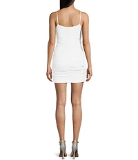 Honey and Rosie Lace Ruched Bodice Bodycon Dress