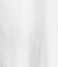 Honey and Rosie Lace Square Neck Cap Sleeve Hi-Low Ruffle Hem Midi Dress