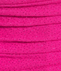 Honey and Rosie Glitter One Shoulder Double Strap Ruched Bodycon Dress