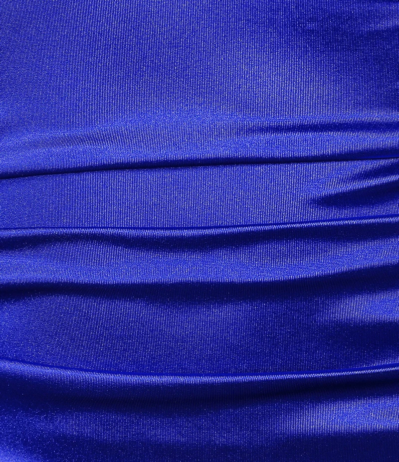 Honey and Rosie Pleated Bodice Shirred Cutout Long Dress