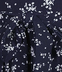 Honey and Rosie Printed Scuba Crepe Sweetheart Neck Spaghetti Strap Belted Jumpsuit