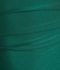 Honey and Rosie Rhinestone Adjustable Spaghetti Strap A-Symmetrical Midi Dress