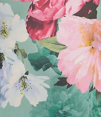 Honey and Rosie Satin Floral Printed Twist Front #double;X#double;-Back Midi Dress