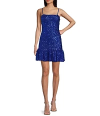 Honey and Rosie Sequin Drop Waist Bubble Hem Dress
