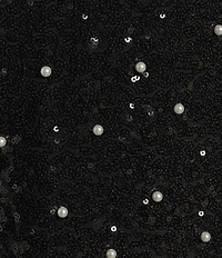 Honey and Rosie Sequin Pearl Bow Front A-Line Slip Dress