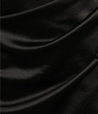 Honey and Rosie Sleeveless Fancy Pear Strap Royal Sateen Short Fitted Dress