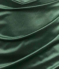 Honey and Rosie Spaghetti Strap Cowl Neck Pleated Waist Dress