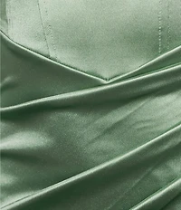 Honey and Rosie Spaghetti Strap Cowl Neck Pleated Waist Dress
