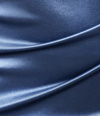 Honey and Rosie Spaghetti Strap Cowl Neck Pleated Waist Dress