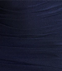 Honey and Rosie Square Neck Adjustable Strap Shirred Gown