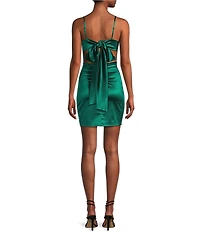 Honey and Rosie Square Neck Side Ruched Dress