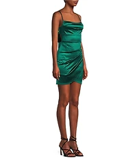 Honey and Rosie Square Neck Side Ruched Dress