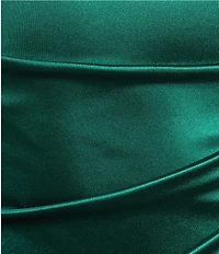 Honey and Rosie Square Neck Side Ruched Dress