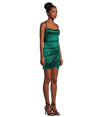 Honey and Rosie Square Neck Side Ruched Dress