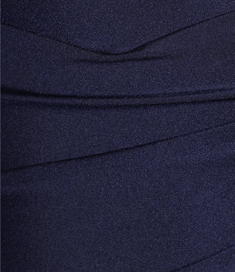 Honey and Rosie Square Neck Spaghetti Strap Pleated Wrap Dress