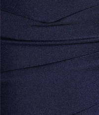 Honey and Rosie Square Neck Spaghetti Strap Pleated Wrap Dress