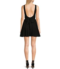 Honey and Rosie Square Neck Tank Fit And Flare Low Back Dress