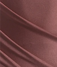 Honey and Rosie Square Neck Lace Up Back Pleated Mermaid Dress