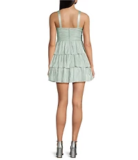Honey and Rosie Sweetheart Neck Sleeveless Pleated A-Line Dress