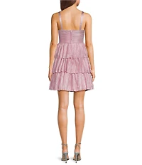 Honey and Rosie Sweetheart Neck Sleeveless Pleated A-Line Dress
