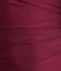Honey and Rosie V-Neck Long Asymmetrical Hem Faux Wrap Dress