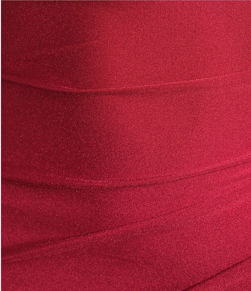 Honey and Rosie V-Neck Asymmetrical Hem Faux Wrap Dress