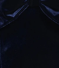 Honey and Rosie Velvet Bow Front Fit And Flare Dress