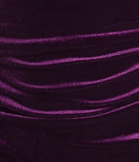 Honey and Rosie Velvet Drape Neck Ruched Bodycon Dress