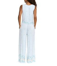 Honeydew All American Sleeveless V-Neck Knit Ocean Glow Pineapple Print Long Pajama Set