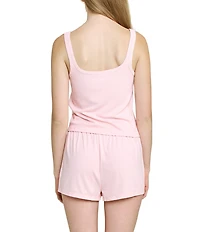 HONEYDEW Blissful Solid Sleeveless Square Neck Shorty Pajama Set
