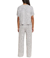 Honeydew Intimates All American Paisley Print Tee & Pant Jersey Knit Pajama Set