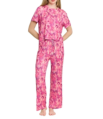 Honeydew Intimates All American Rose Bloom Floral Print Tee & Pant Pajama Set