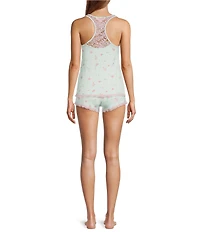 Honeydew Intimates Dream Knit Drink Print Sleeveless Crew Neck Shorty Pajama Set