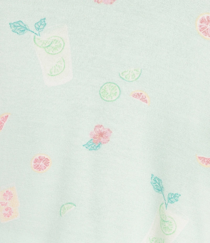 Honeydew Intimates Dream Knit Drink Print Sleeveless Crew Neck Shorty Pajama Set