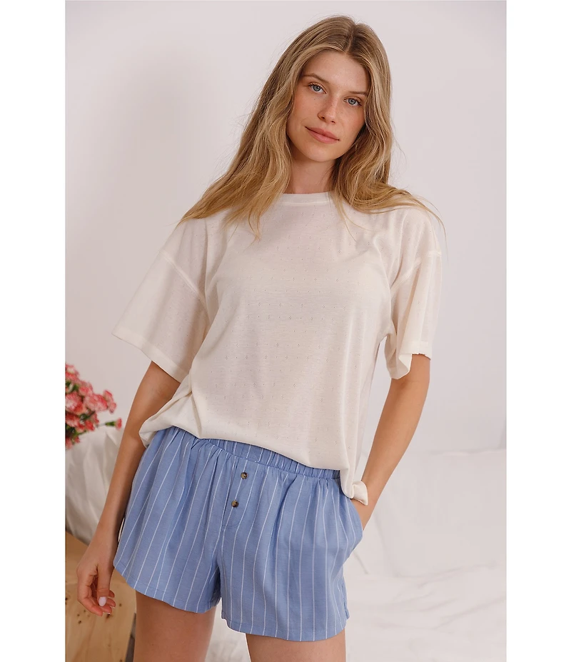 Honeydew Intimates Hangout Pointelle Solid Sleep Top