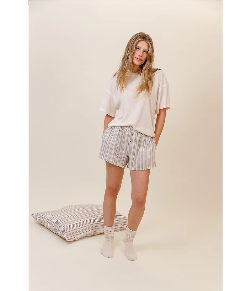 Honeydew Intimates Hangout Woven Striped Boxer Sleep Shorts