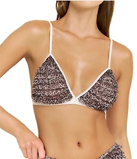 HONEYDEW Rumba Mesh Ruffle Tiered Leopard Print Bralette
