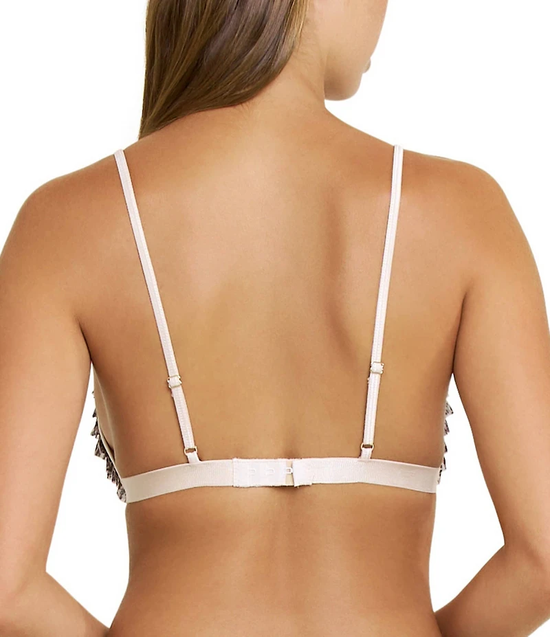 HONEYDEW Rumba Mesh Ruffle Tiered Leopard Print Bralette