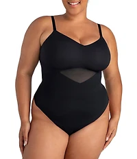 Honeylove Plus Size Cami Thong Bodysuit
